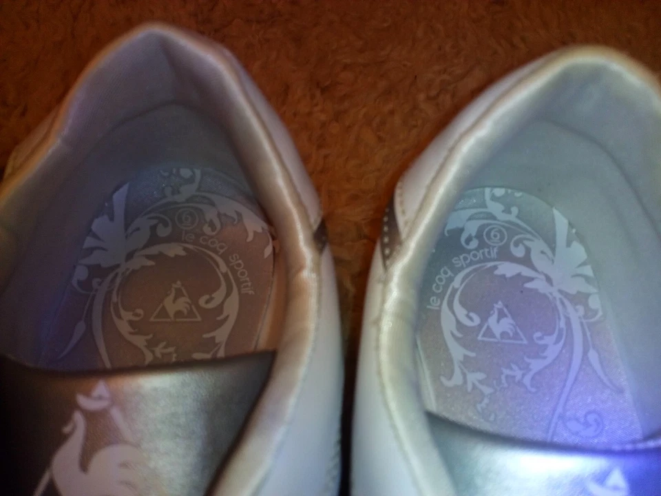 Ladies Le Coq Sportif Lille white Hook And Loop Strip Fastening Trainers Size 6 - Image 4 of 4