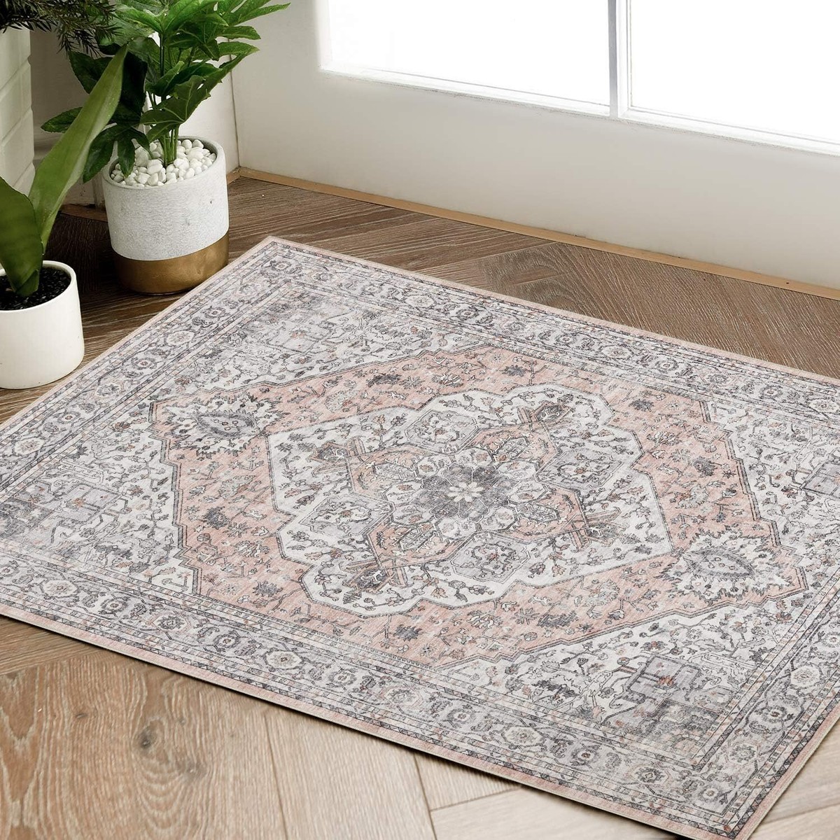 jinchan Area Rug 2x3 Entryway Accent Rug Indoor Vintage