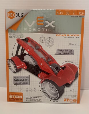 HEXBUG VEX Robotics Gear Racer Car STEM - 105+ Pieces Construction Kit - New
