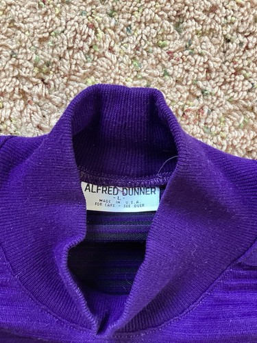 Woman’s Vintage Alfred Dunner Purple 2 Piece Set Size Large Top & Size 12 Pants - Picture 5 of 12