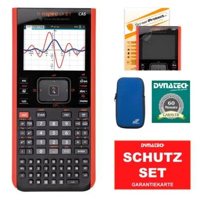 TEXAS INSTRUMENTS / DYNATECH Taschenrechner TI NSP CX II T CAS + Schutztasche + Schutzfolie + Garantie Set