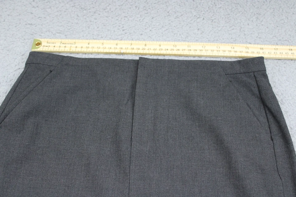 Falda Gap Mujer 4 Gris Lápiz Frontal Cremallera Bolsillos Traseros Divididos Informal Carrera Rodilla Foto 2 de 4