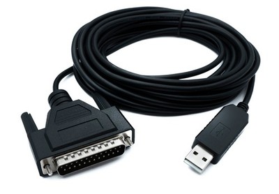 SYSTEM-S USB 2.0 auf RS232 DB25 Seriell Adapterkabel 5 m für Modem POS Drucker