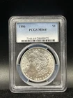 1886-P Morgan Silver Dollar UNC PCGS MS64 $1 US Coin F73