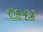 Marx Plastic Green Trees 2 Sections 4 Trees