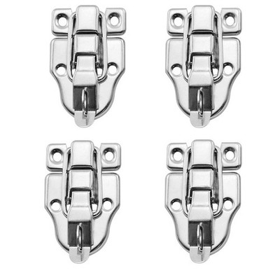 Wood Box Toolbox Cabinet Metal Spring Loaded Latches Catch Toggle Hasp (Pack ...