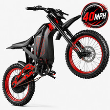 Off-Road Electric Bike for Adults 3000W 40MPH 48V 25Ah 17" Hydraulic Disc Brakes