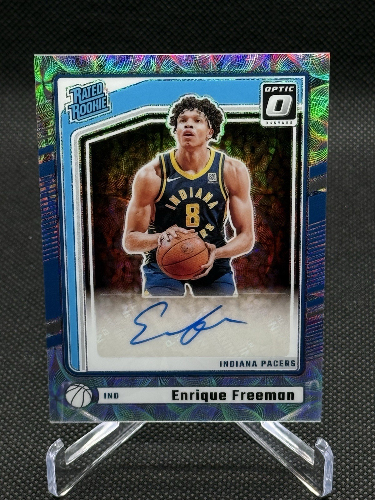 2024-25 Panini Donruss Optic Enrique Freeman Silver Choice Auto Rated Rookie RC