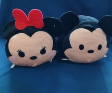 Large Disney Mickey And Minnie 12" Tsum Tsums Pair Mickey Mouse Red Pink