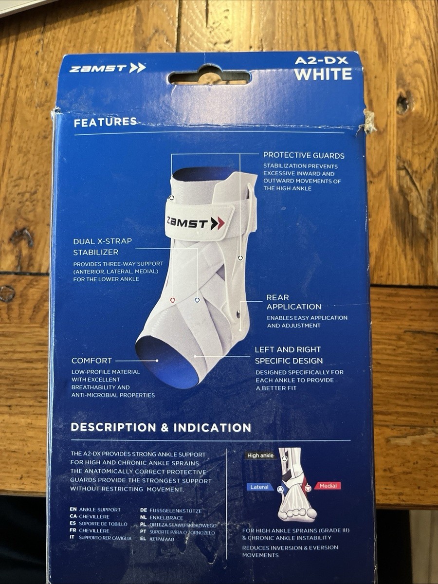 Zamst A2-DX White RIGHT Ankle Brace Sports Support Men Women High