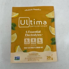 Ultima Replenisher Electrolyte Drink Mix Packets - Lemonade (Yellow) - 20 Stick