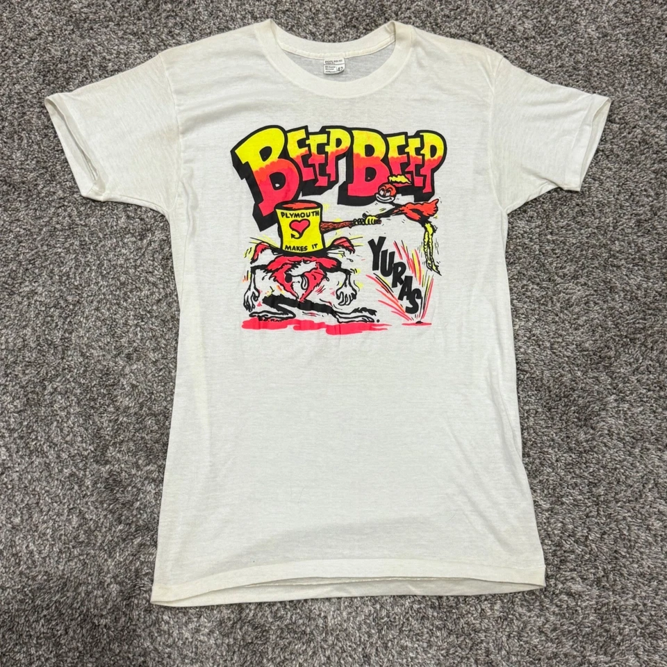 Camiseta gráfica True Vintage años 70 Ed Roth Art Plymouth Cars Roadrunner para hombre M Foto 2 de 4