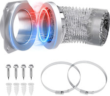 Magnetic Dryer Vent Connector Kit with 2.6ft Duct and Clamps, Airtight Seal