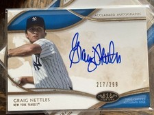2014 Topps Tier One Acclaimed Autographs Graig Nettles #AA-GNA AUTO #217/299
