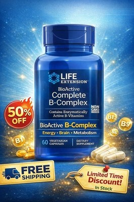 BioActive B-Complex Complete 60 caps Life Extension - Inositol/P-5-P/methyl 