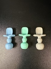 UpwardBaby Silicone Baby Training Spoons Set of 3 Self Feeding Utensils