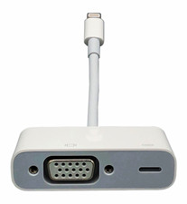 Apple Lightning to VGA Adapter w/ Lightning Pass-Through, White MD825ZM/A