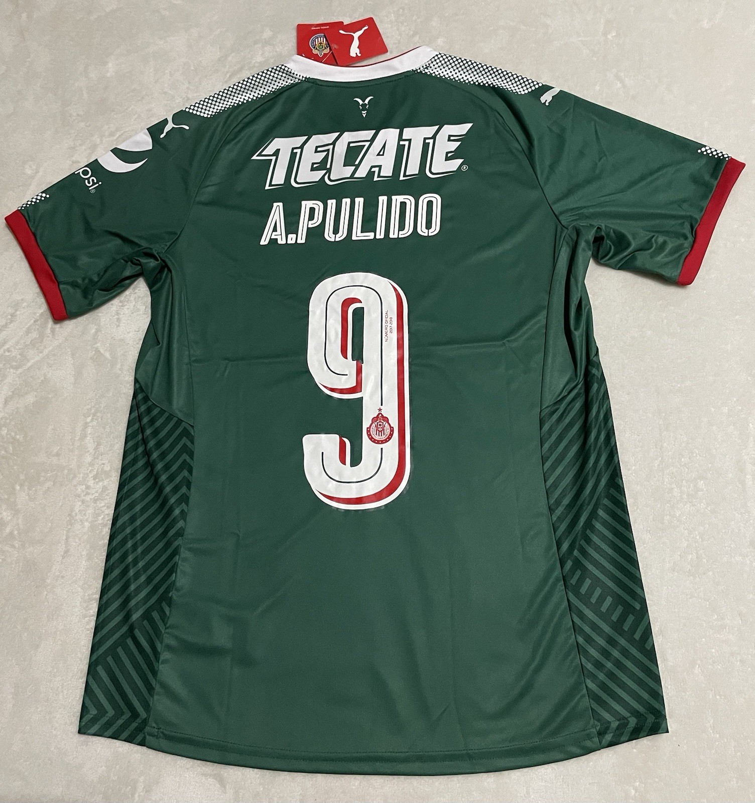 PUMA CHIVAS GUADALAJARA A. PULIDO SOCCER JERSEY SIZE L MEXICO AMERICA
