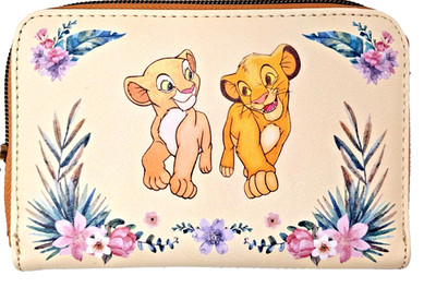 Loungefly Disney The Lion King Simba & Nala Floral Zipper Mini Wallet NWT
