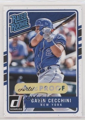 2017 Chronicles Donruss Rated Rookies Artist Proof 6/10 Gavin Cecchini RC s3g