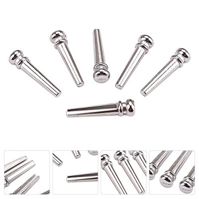 6 Stück Premium Gitarrensaitenkegel Universal Sustained Guitar Metal Bridge Pegs