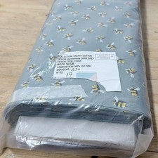 100% Cotton Fabric Bee’s Kids Fun Material Sewing Shirt Clothing Cloth 54” GREY