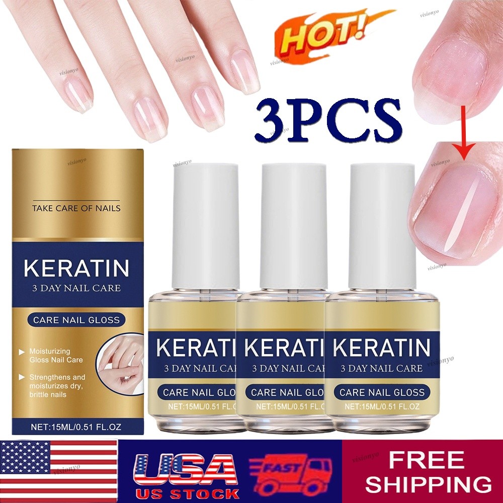 3PACK 3 Days Nail Care - Keratin Amino Acid Formula Superior Nail Nourish 15ml