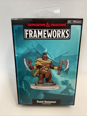 Dungeons & Dragons Frameworks Miniature - Female Dwarf Barbarian, Customizable