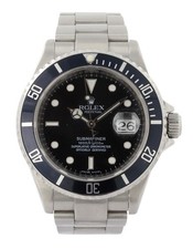 2008 ROLEX Submariner Date Black Dial Steel - 40mm - Engraved Rehaut - 16610