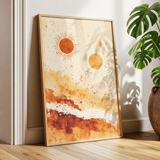 Textured Arches Wall Art · Neutral Plaster Look · Beige & White Poster Print