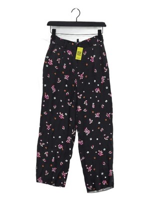 & Other Stories Damen Hose UK 6 blau geblümt 100% Viskose Tapered Chino
