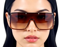 Women Hip Hop Style Big Frame Flat Lens Eye Glasses Luxury Celebrity Model NEW