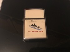 USS Belknap CG 26 Zippo Lighter US Navy Military 1981 Enameled-As Is