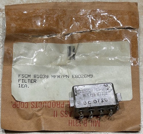 FSCM 81039 MFR/PN E8026M9 Filter