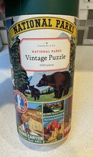 Cavallini Co 1000 Pc Jigsaw National Parks Vintage Puzzle 22"x28"