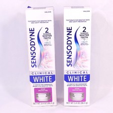 Sensodyne Clinical White Stain Protector Toothpaste 3.4 oz Lot of 2 New