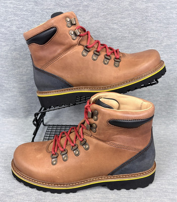 Samuel Hubbard Mt. Tam Boots Mens 7 M Brown Leather Vibram Hiking Outdoors Tan