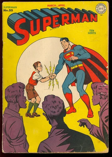 Superman #33 (Glue) Golden Age Superhero Vintage DC Comic 1945 App. GD+