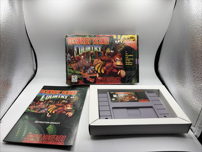 SNES CIB Donkey Kong Country Complete In Box Super Nintendo System