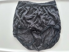 Vintage Hanes Her Way Lace Nylon Brief Panties Black Size 5