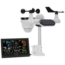 7-in-1 Wireless Weather Station, 7.5 in Color Display, Digital Weather Station
