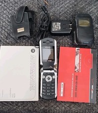 Verizon Vintage Motorola Flip Phone V276 CDMA With Manuals,Cases, Charging Cord