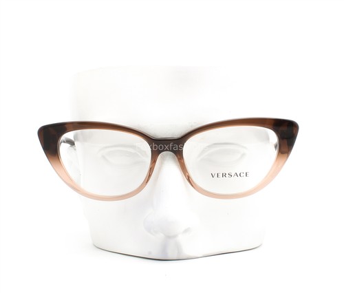Versace MOD 3286 5332 Eyeglasses Glasses Crystal Brown Gradient Gold Medusa 54mm - Picture 2 of 8