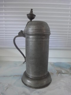 Zinnkrug Humpen Biedermeier Walzenkrug 1832 Bierkrug