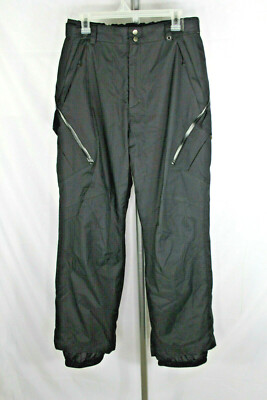 Kemper Men's Size L Black 100% Nylon 4 Pocket Cargo Vented Ski Snowboard Pants