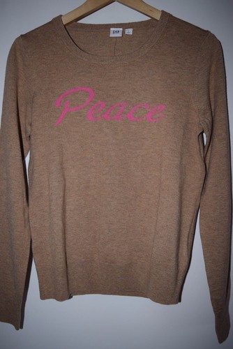 Wool Blend Knit Intarsia Sweater Crew 