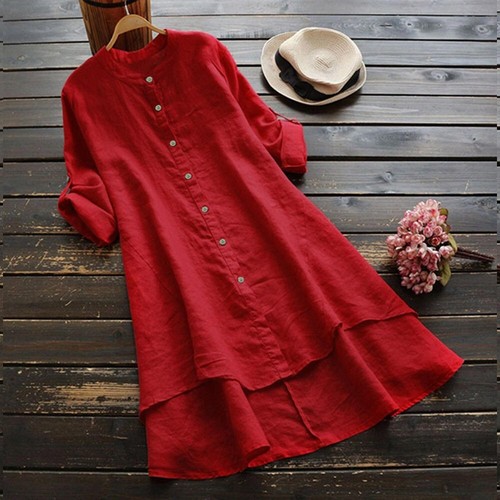Plus Size Long Shirt Dress for Women L-5XL Casual - Picture 15 of 15