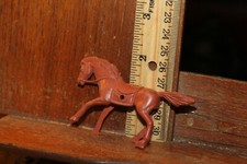 Vintage 1950's Cowboy Western Toy Plastic Horse Brown