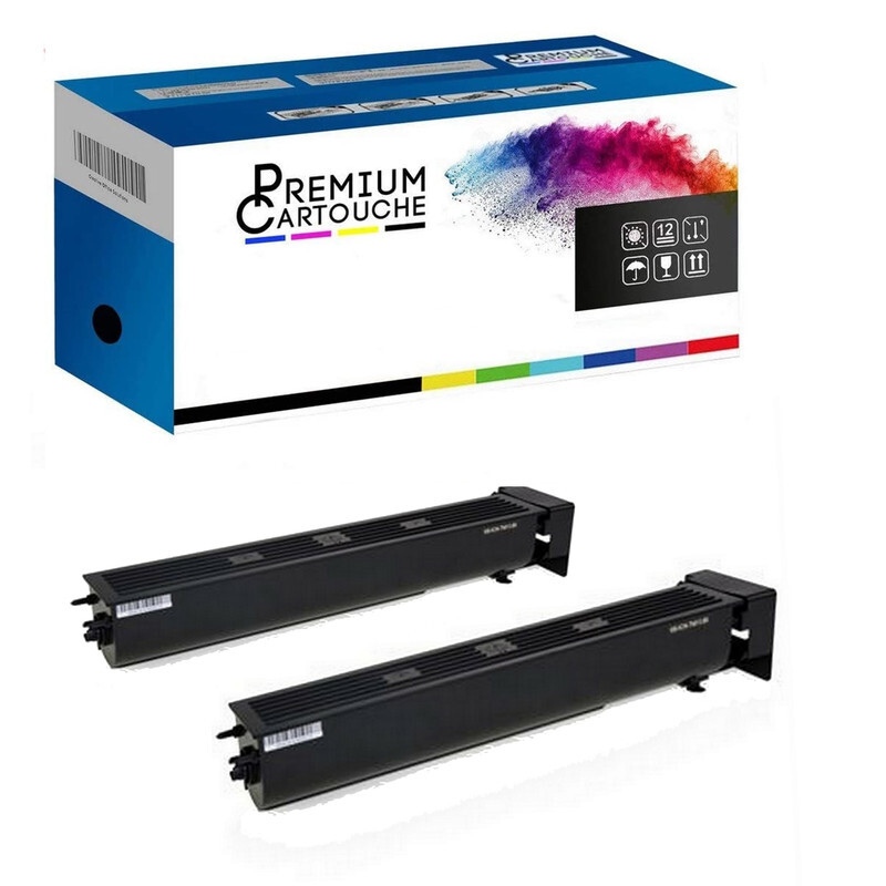 Évitez les pannes d'encre avec le pack de 2 toners TN-613K noirs pour Konica Minolta