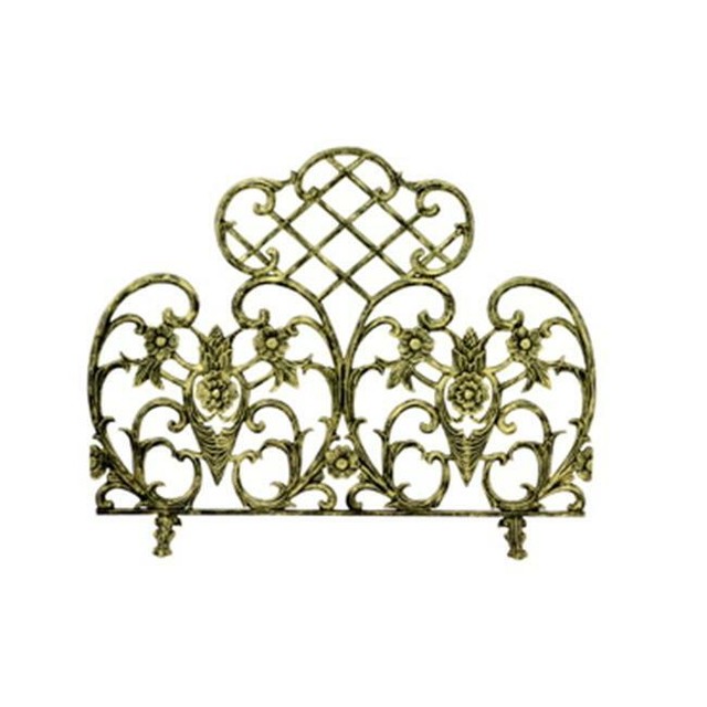Uniflame S 5502 Single Panel Antique Gold Cast Aluminum Screen For